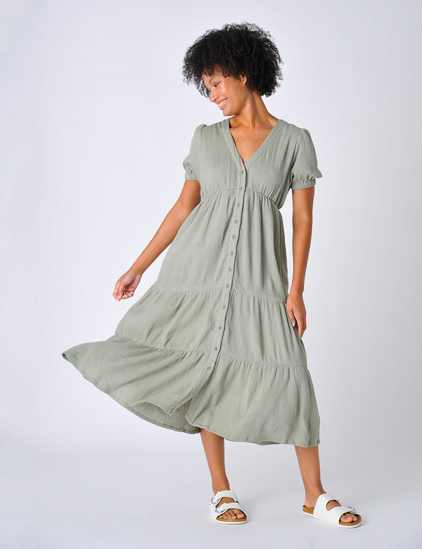 Halwill Dress Laurel Green