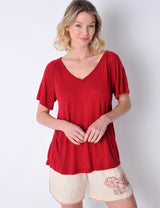 Mawgan Top in Deep Red