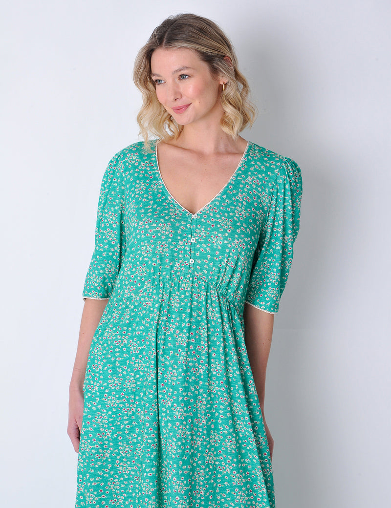 Whimble Dress in Apple Green