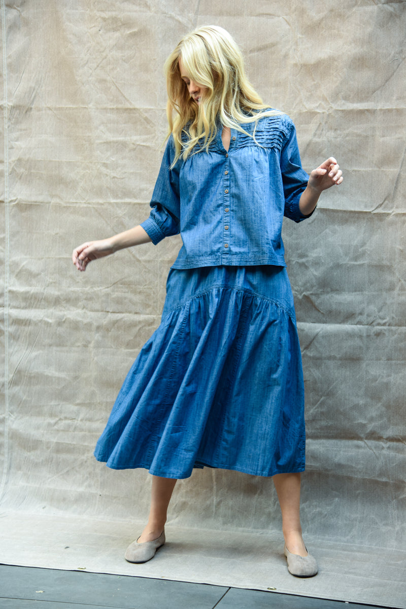 Annie Chambray Skirt