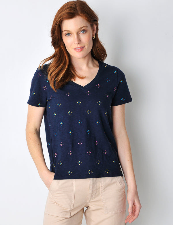 Brocton Tee in Navy