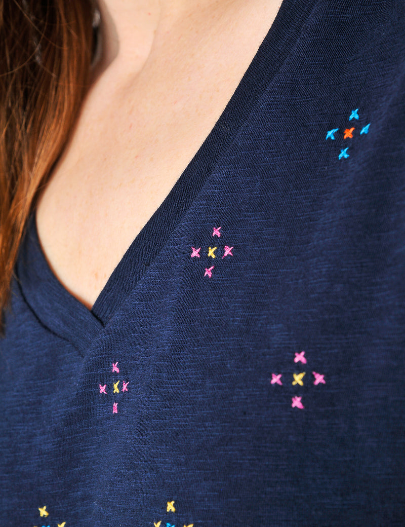 Brocton Tee in Navy
