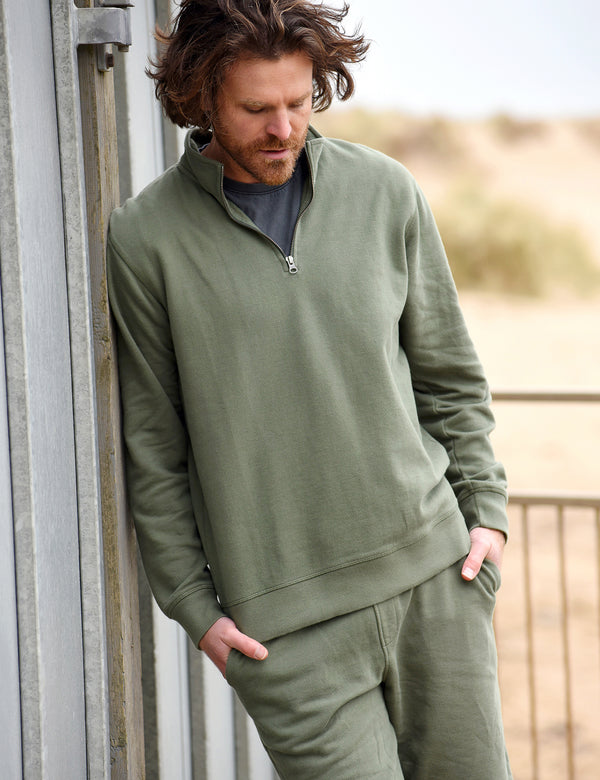Upton Sweatshirt Deep Olive Green