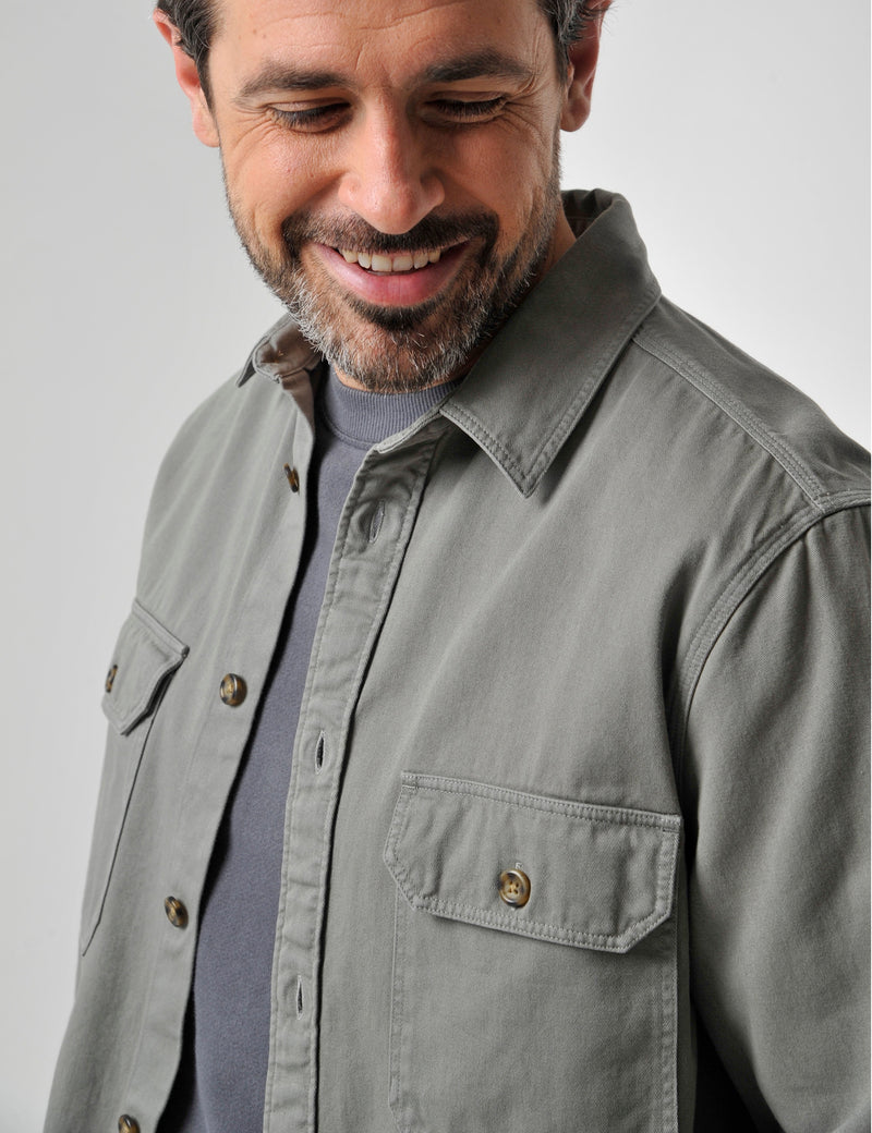 Saltash Shirt Deep Olive Green