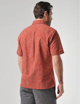 Glen Short Sleeve Shirt Deep Red