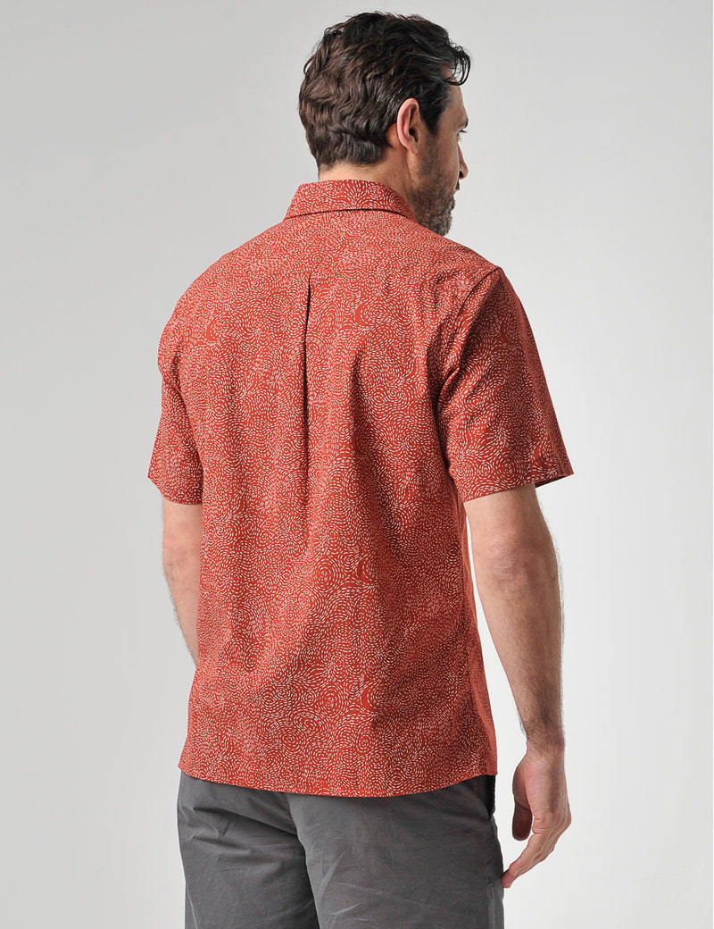 Glen Short Sleeve Shirt Deep Red