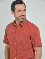 Glen Short Sleeve Shirt Deep Red