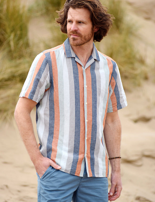 Lantic Short Sleeve Shirt - Rust Orange