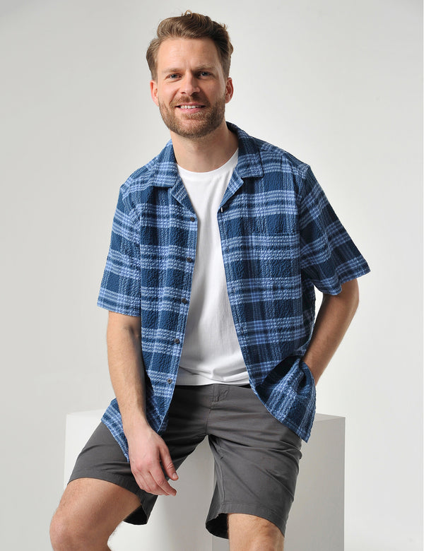 Tremore Short Sleeve Shirt - Burgs Navy