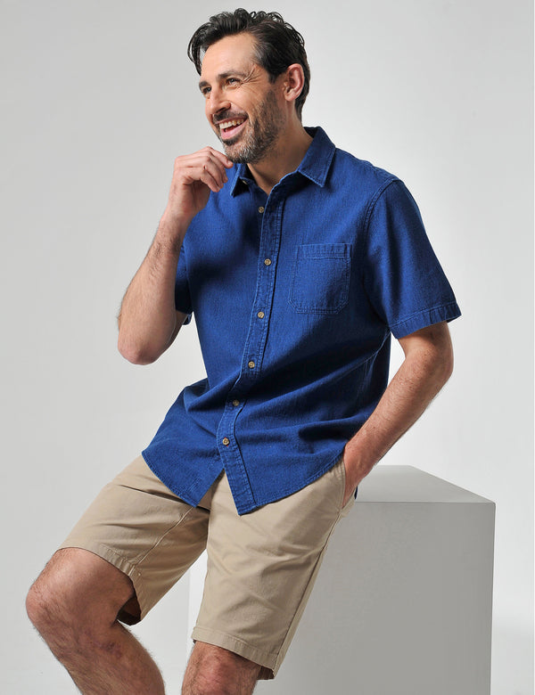 Quinn Short Sleeve Shirt - Indigo