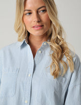 Anderton Dress Indigo Stripe