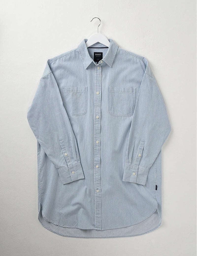 Anderton Dress Indigo Stripe