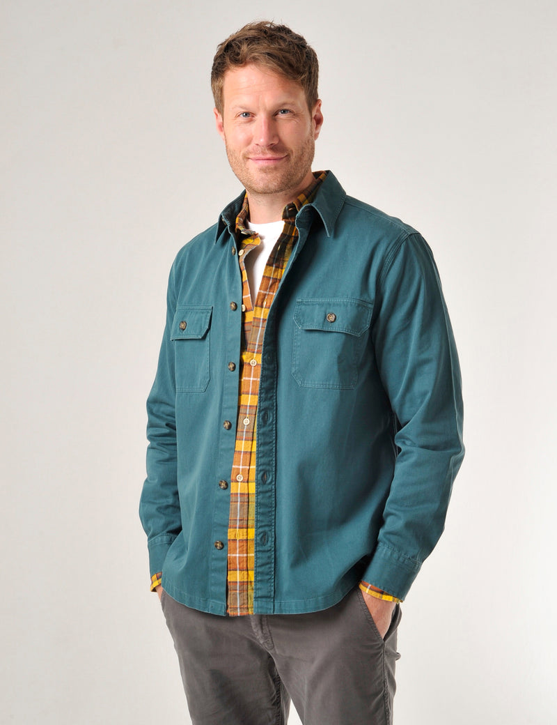 Saltash Overshirt Teal Green