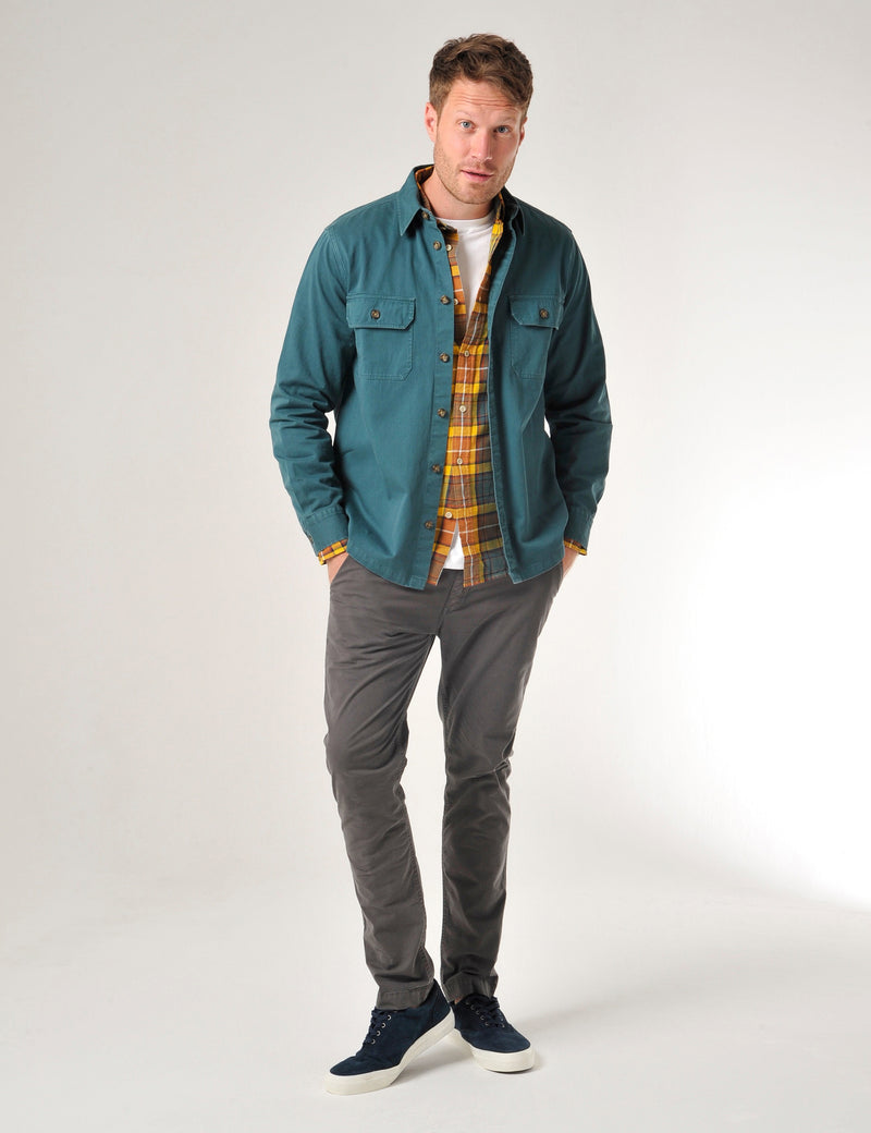 Saltash Overshirt Teal Green