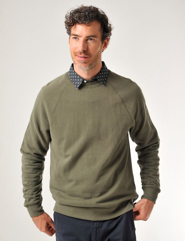 Hayle Sweatshirt Deep Olive Green