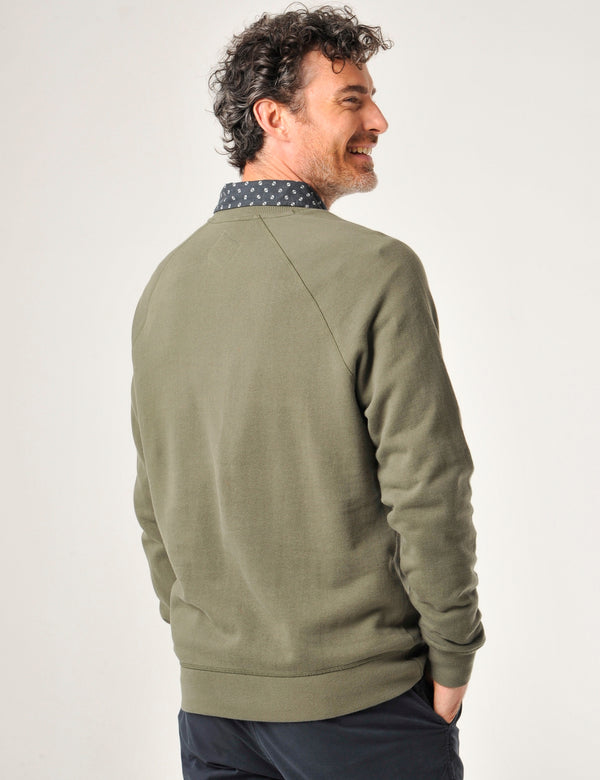 Hayle Sweatshirt Deep Olive Green