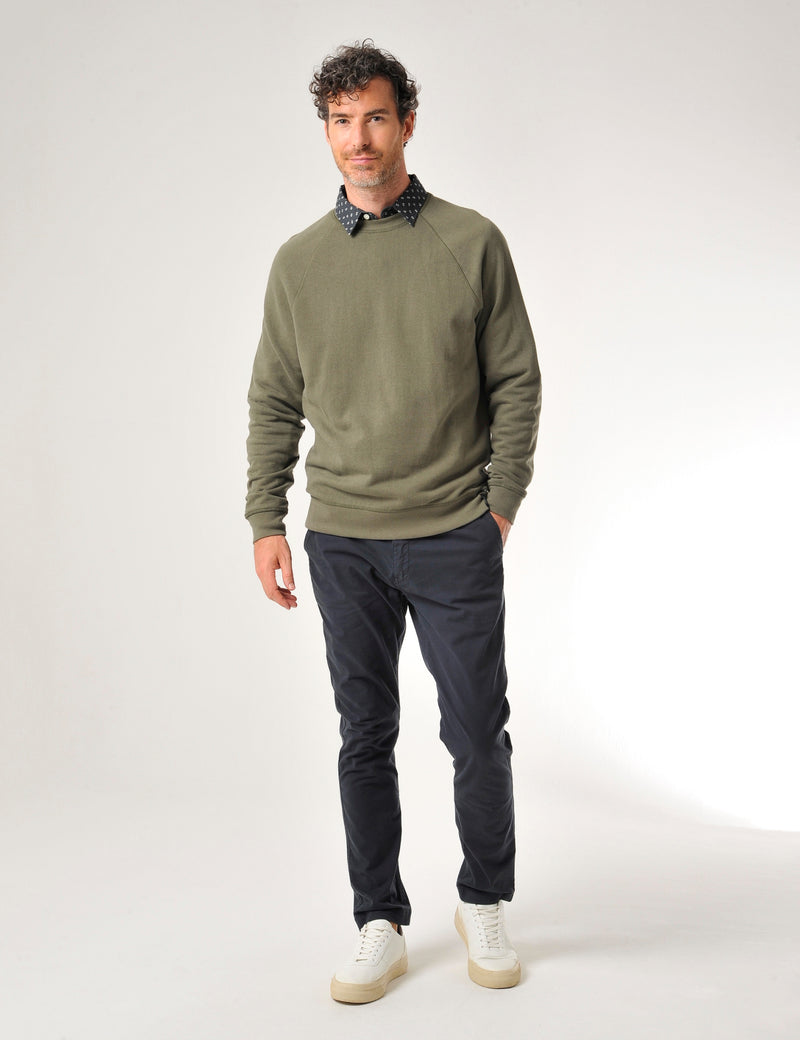 Hayle Sweatshirt Deep Olive Green