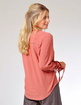 Bow Blouse Brick Red
