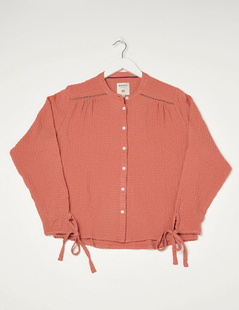 Bow Blouse Brick Red