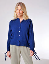 Bow Blouse Midnight Navy