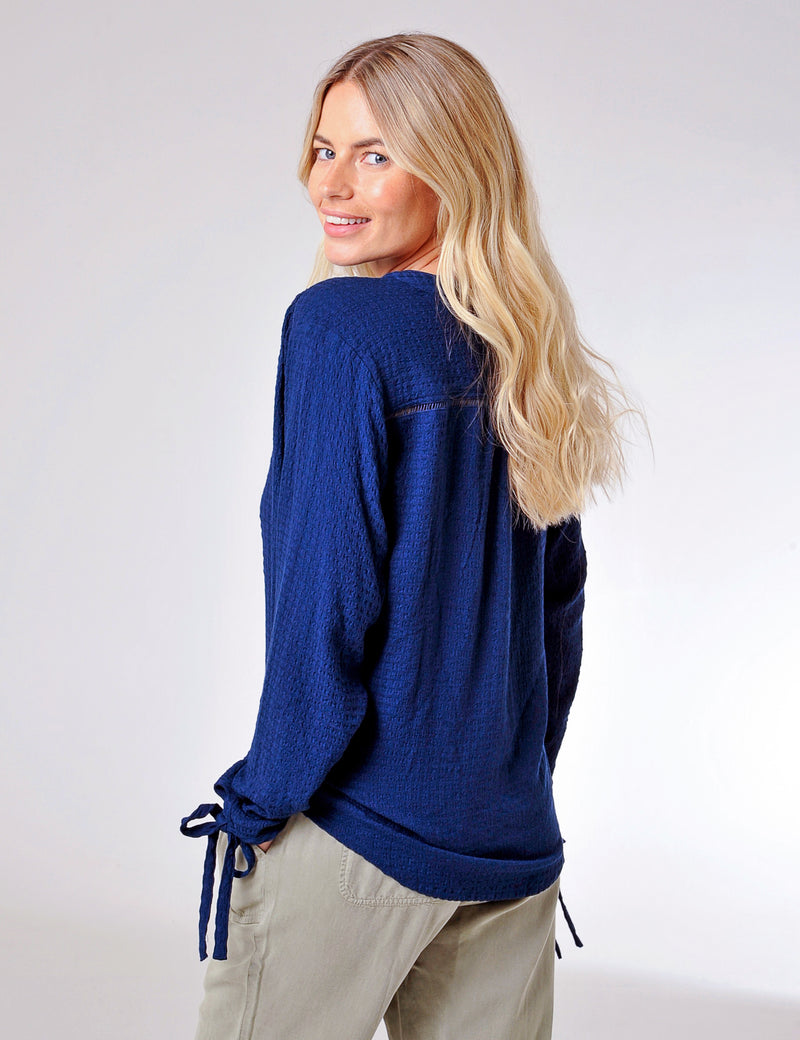 Bow Blouse Midnight Navy