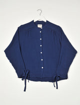 Bow Blouse Midnight Navy