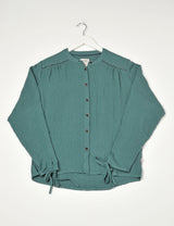 Bow Blouse Teal Green