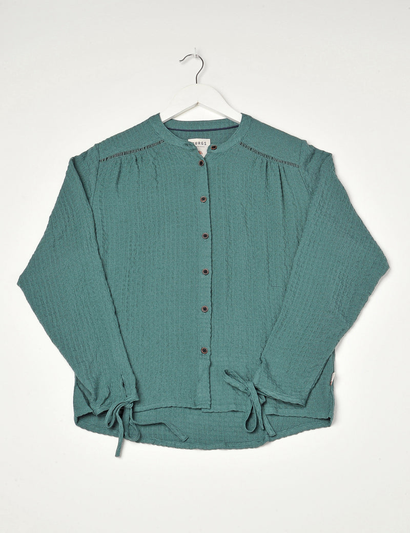 Bow Blouse Teal Green
