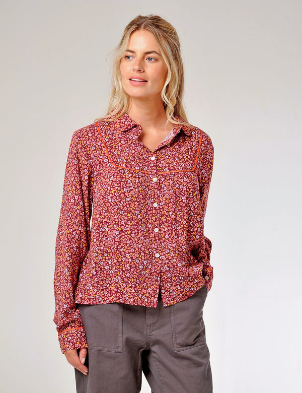 Holywell Blouse Burgundy