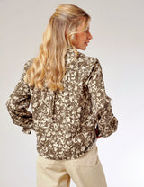 Bray Blouse Deep Olive Green