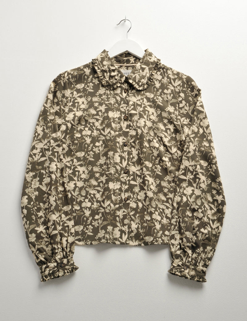 Bray Blouse Deep Olive Green