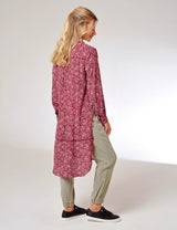 Tawton Longline Shirt Burgundy