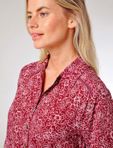 Tawton Longline Shirt Burgundy