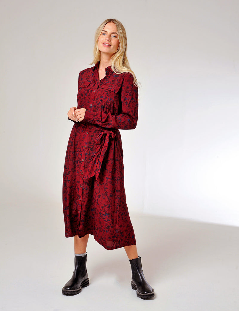 Kelly Dress Burgundy Wine