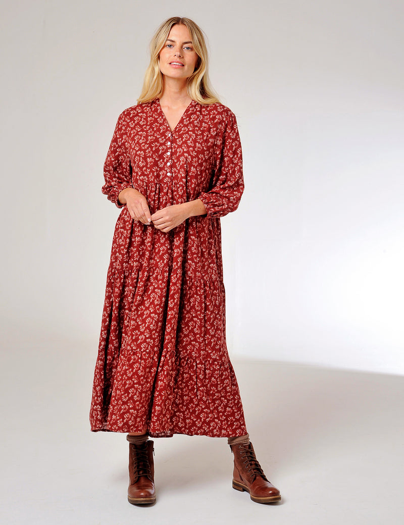 Sandplace Dress Deep Rust