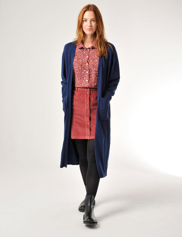 Beaford Cardigan Midnight Navy