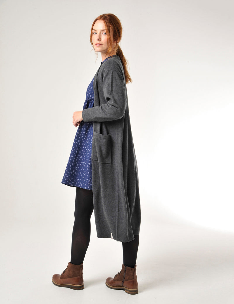 Beaford Cardigan Charcoal Grey