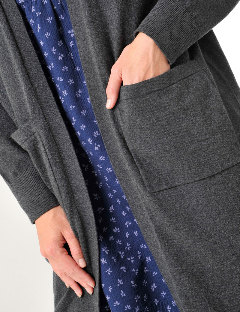 Beaford Cardigan Charcoal Grey