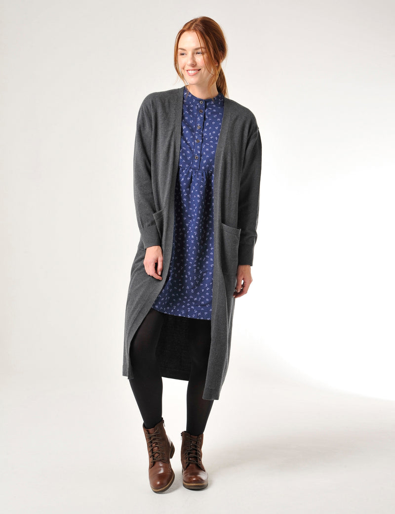 Beaford Cardigan Charcoal Grey
