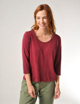 Tideford T-Shirt Burgundy Wine