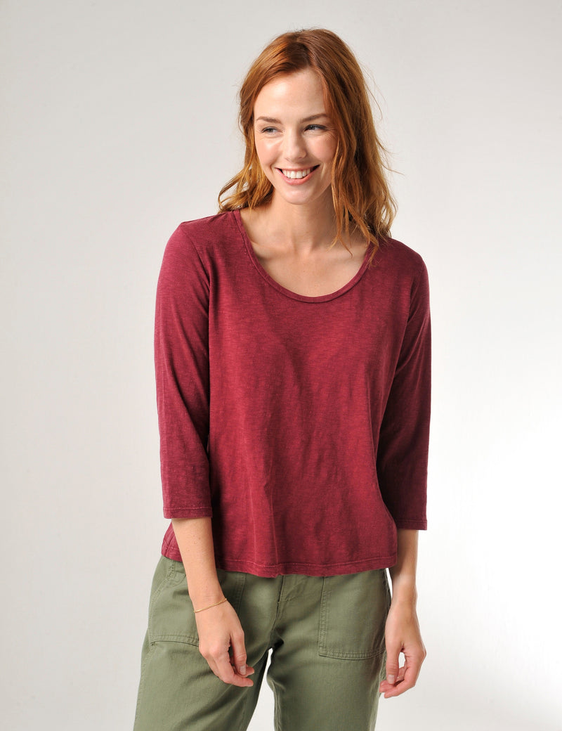 Tideford T-Shirt Burgundy Wine