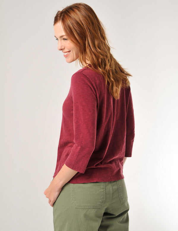 Tideford T-Shirt Burgundy Wine