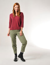 Tideford T-Shirt Burgundy Wine