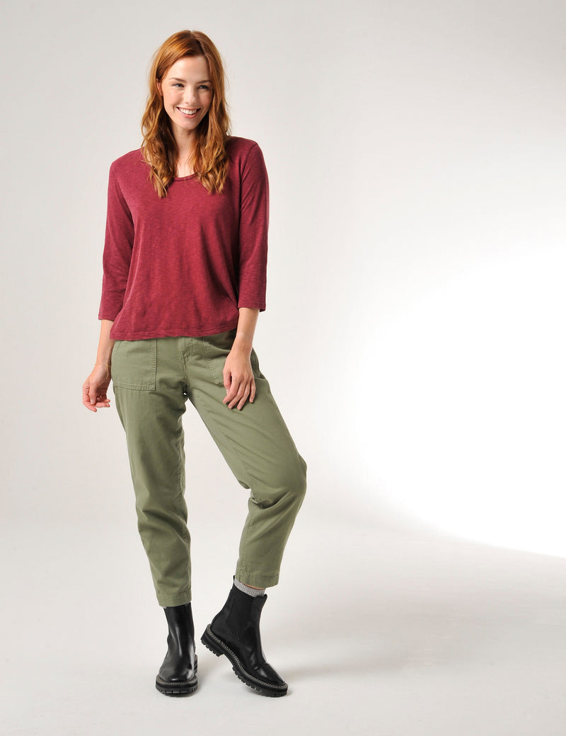 Tideford T-Shirt Burgundy Wine